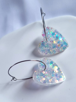 Kolczyki SPARKLE HEART SILVER