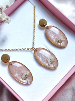 Komplet biżuterii ROSE PEARL z gipsówką