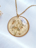 Naszyjnik LIGHT GOLD PEARL z białą gipsówką 